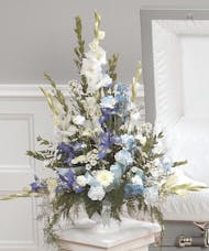 Blue & White Pedestal Arrangement