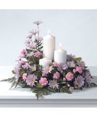 Pink & Lavender Pillar Candle Arrangement