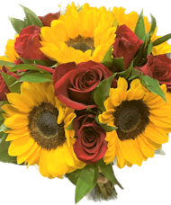 Sunflowers & Roses Handtied Bouquet