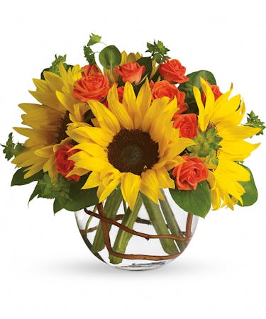 Sunny Sunflowers & Mini Roses