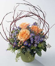 Peach Roses with Branches