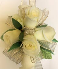 White N Gold Corsage