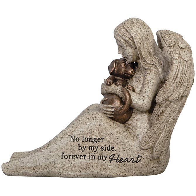 Angel with Dog Figurine Angel Gift Delivery Palm Beach Florida