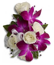 Fancy Orchids and Roses Wristlet