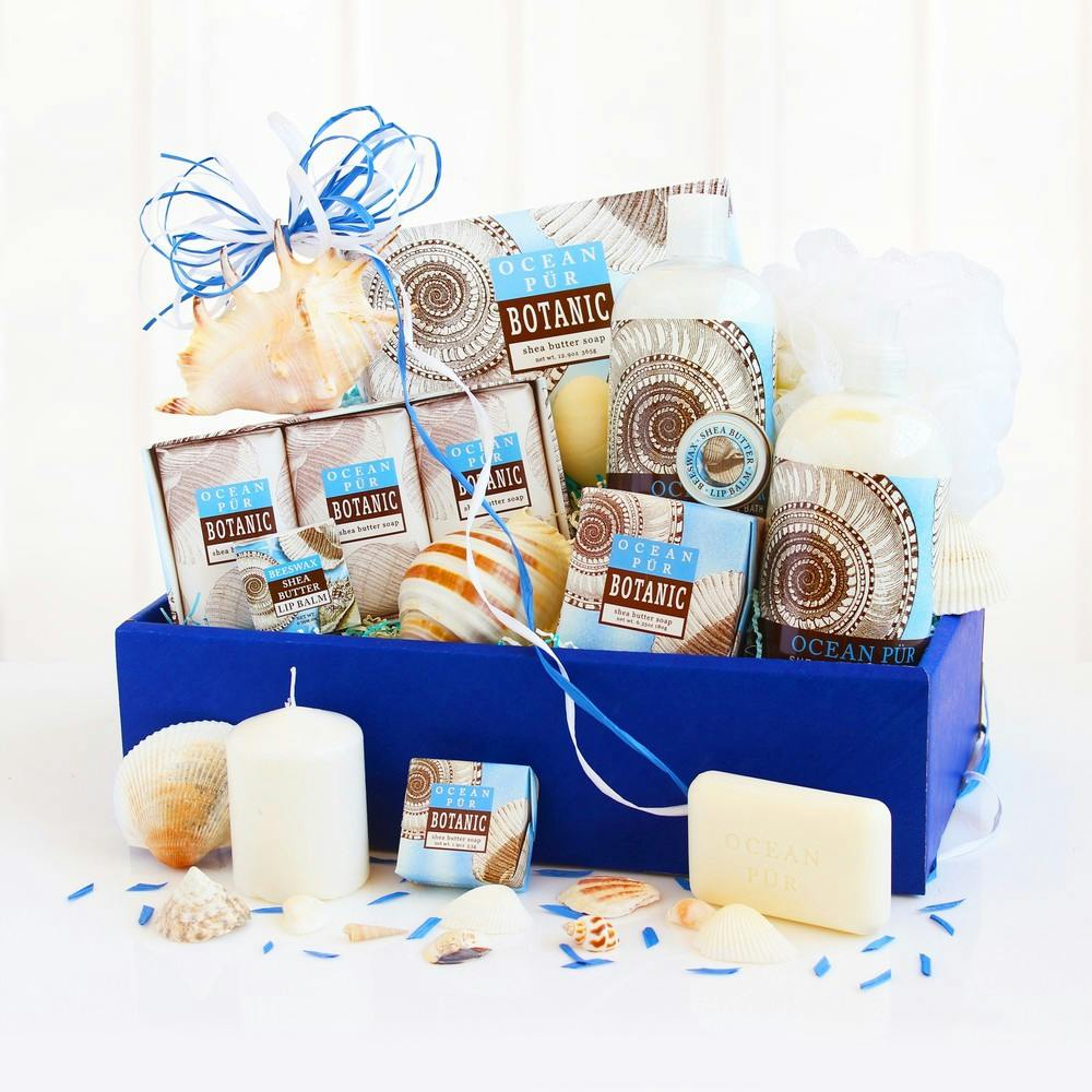 Seashell Ocean Escape Spa Gift Basket Delivery Palm