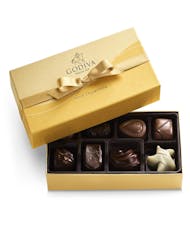 Godiva -Assorted Chocolate Gold Box & Ribbon, 8 pc