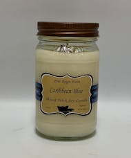 Caribbean Blue : Wood Wick Candle