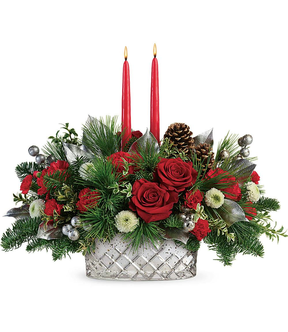 christmas flower centerpiece