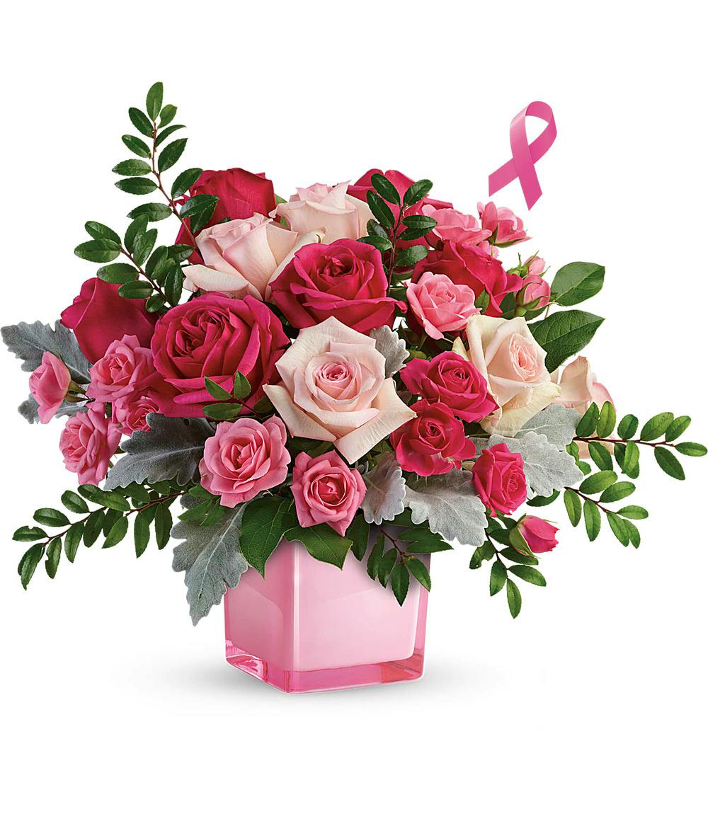 Download pink power bouquet| breast cancer awareness month Delivery ...