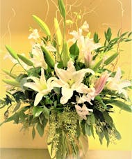 White Lilies & Orchids