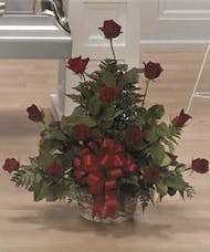 Small Red Rose Basket