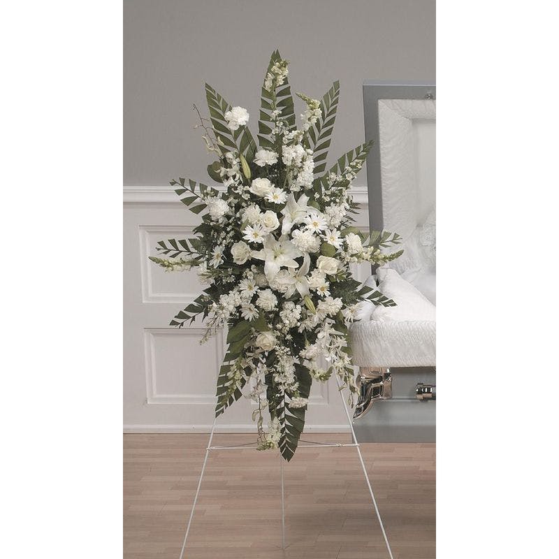 a tribute in white Symapthy flowers Jupiter Delivery (FL) Flower Kingdom