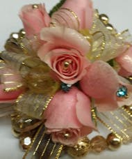 Pink N Gold Corsage