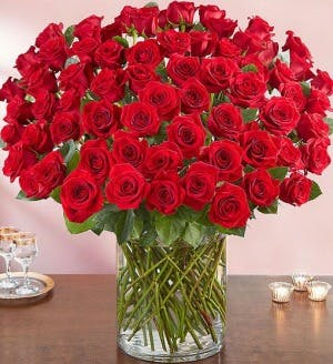 100 Reasons & Roses Romance & Anniversary flowers Jupiter Delivery (FL