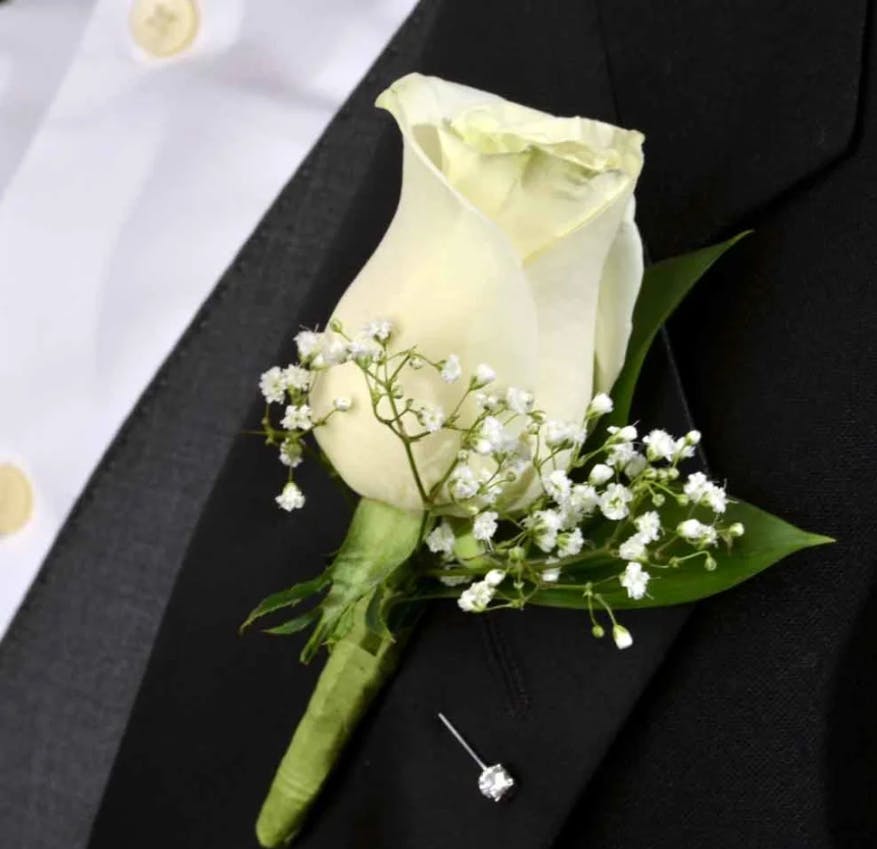 white rose boutonniere | prom flowers Delivery Palm Beach Florida ...